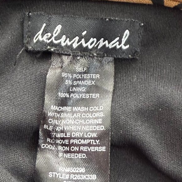 Delusional Mini Bodycon‎ Sexy Dress Animal Print Ruched Small Flutter Sleeves - Picture 2 of 11